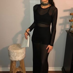 Sheer maxi dress